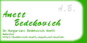 anett bedekovich business card